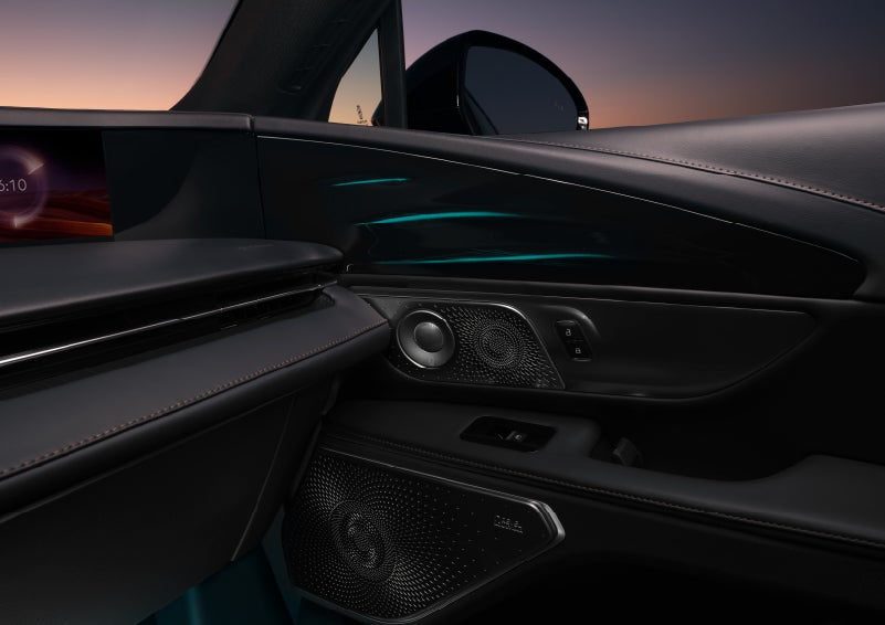 Selectable ambient lighting glows in the passenger door panel. | Parks Lincoln of Gainesville in Gainesville FL