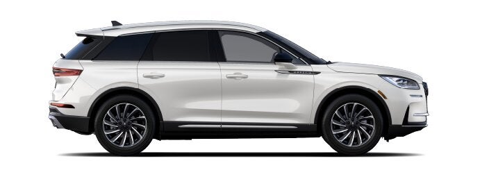 The passenger side of a Lincoln Corsair® SUV is shown in the Ceramic Pearl extra-cost exterior paint option. | Parks Lincoln of Gainesville in Gainesville FL