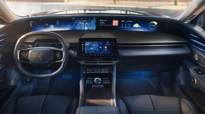 A large panoramic display is shown on the dashboard of a 2026 Lincoln Nautilus® SUV | Parks Lincoln of Gainesville in Gainesville FL