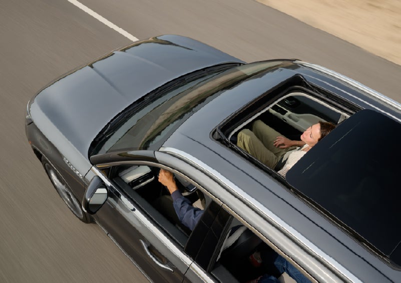 The available panoramic Vista Roof® of a 2027 Lincoln Aviator® SUV is open. | Parks Lincoln of Gainesville in Gainesville FL