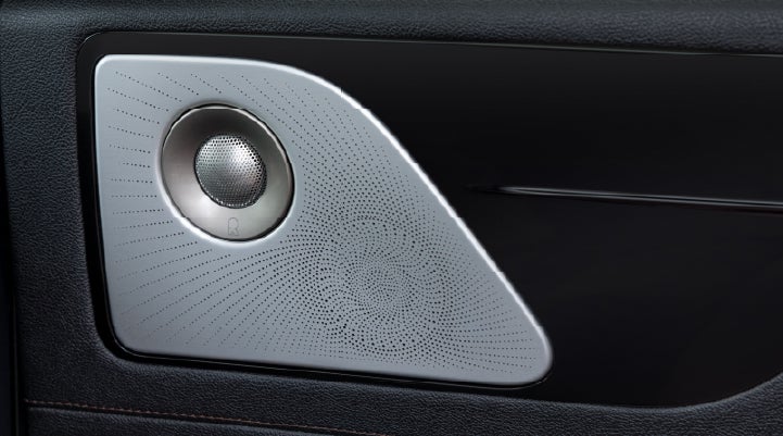 A close-up view of the available Revel® Ultima 3D Audio System. | Parks Lincoln of Gainesville in Gainesville FL