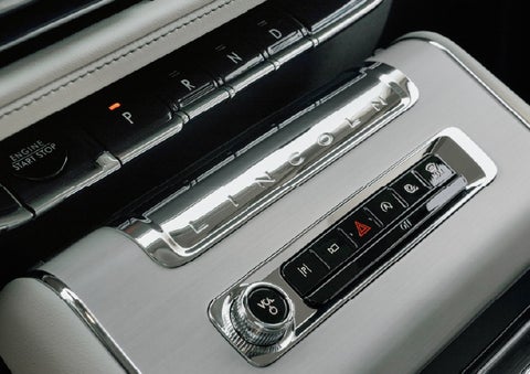 The piano key gear selector of a 2027 Lincoln Aviator® Back Label™ SUV. | Parks Lincoln of Gainesville in Gainesville FL