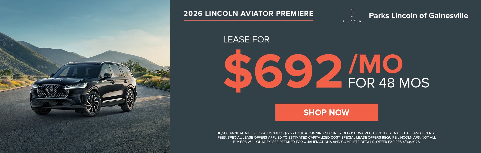 Lease Offer: 10,500 Annual miles for 39 months $6,191 due at