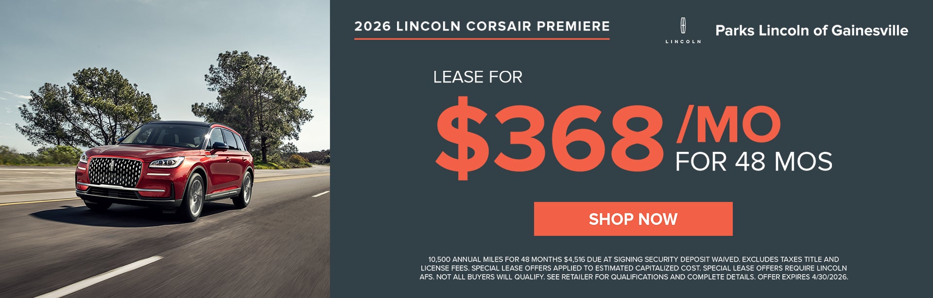 Lease Offer: 10,500 Annual miles for 48 months $7,623 due at